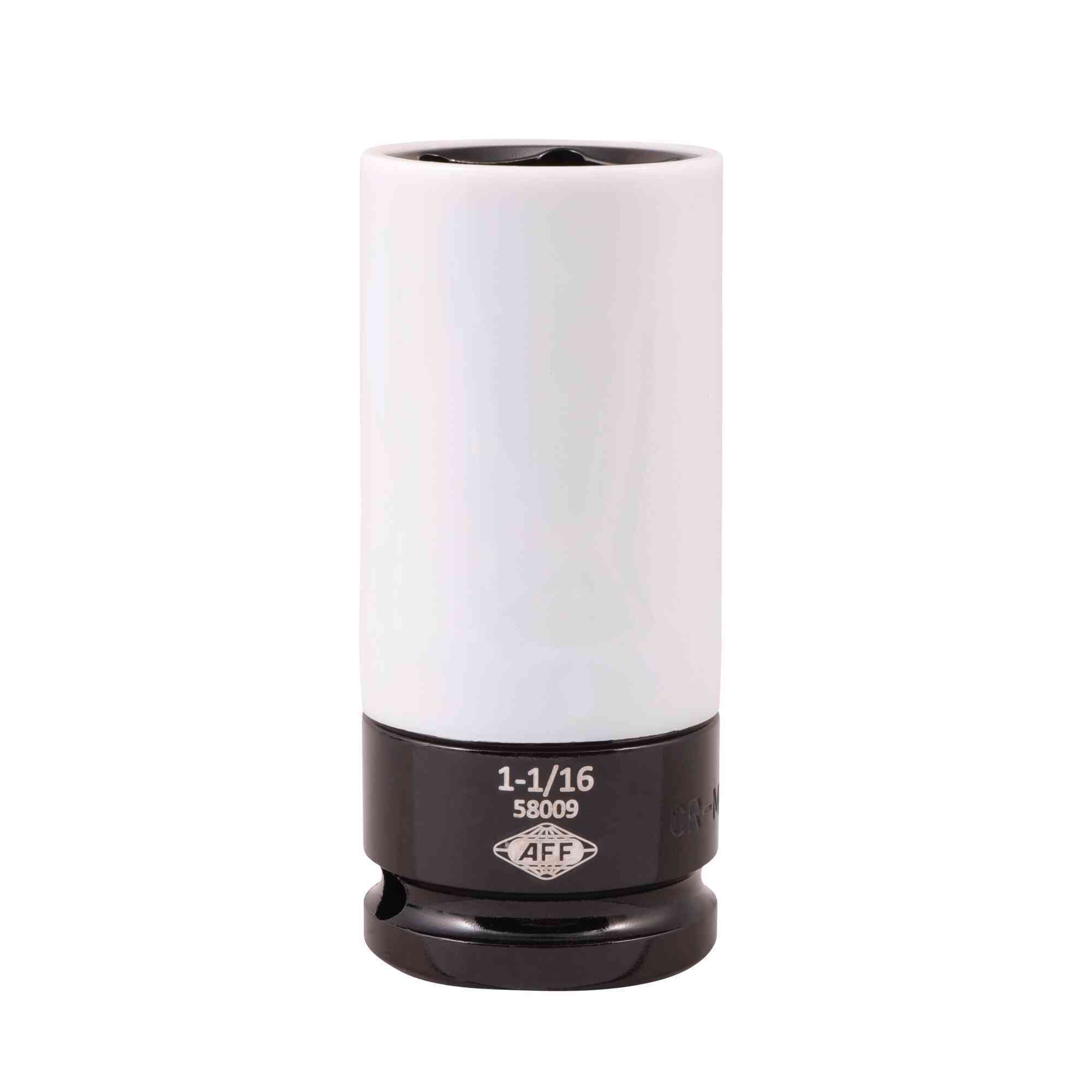 American Forge & Foundry Mag Wheel Protective Deep Impact Socket — 1/2in. Drive, 1-1/16in., Thin Wall, Model# 58009